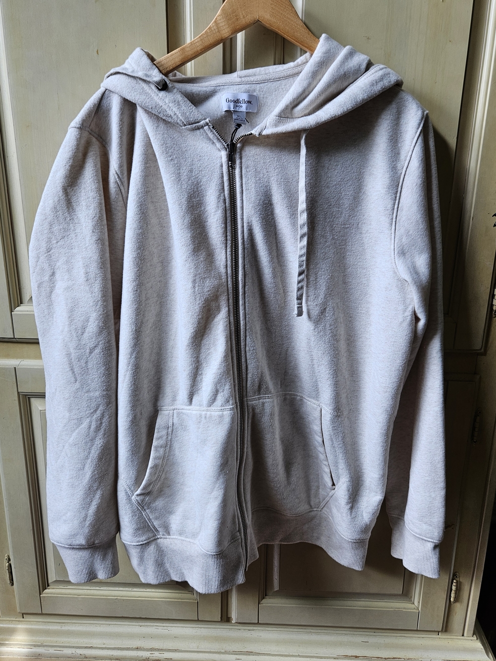 Goodfellow & Co. Light Beige Zip-Up Hoodie